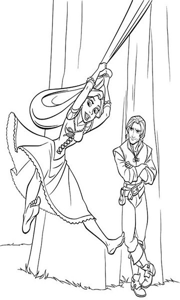 kolorowanka Zaplątani do wydruku malowanka coloring page Tangled Roszpunka Disney z bajki dla dzieci nr 52